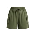 thumbnail image 3 of Hurxie Women's 5" Hiking Cargo Shorts Lightweight Quick Dry Summer Golf Athletic Casual Shorts 4 Pockets Green,XL, 3 of 6