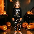 thumbnail image 2 of CONZONE Halloween Big Girls Pajamas Skeleton Pjs Set Hallowmas Jammies Long Sleeve Tops Pants 2 Piece Sleepwear Loungewear for Kids, 2 of 4