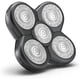 thumbnail image 1 of Queilt Blade Refills - Sharp and Fresh Flexible Stainless Steel Rotarty Replacement Blades for TheElectric Head Hair Shaver, 1 of 4