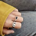 thumbnail image 2 of 2Pcs Crying Face Heart Rings Women Vintage Adjustable Resizable Ring Ladies Rings Band Kit, 2 of 9