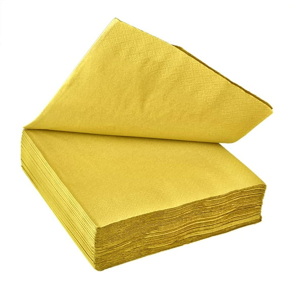 EcoQuality Solids Gold Lunch Napkin 3-Ply, Dispenser Napkin Refill, Everyday Napkins, Perfect for Restaurants, Diners, Bodegas & Home (40)