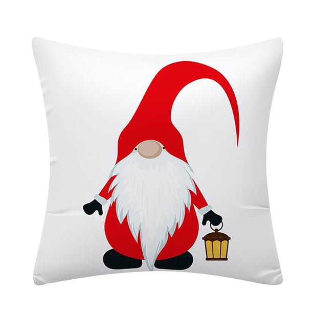 Fiudx Artículos en oferta con ofertas flash Funda de cojín de lino con diseño de Feliz Navidad para decoración del hogar