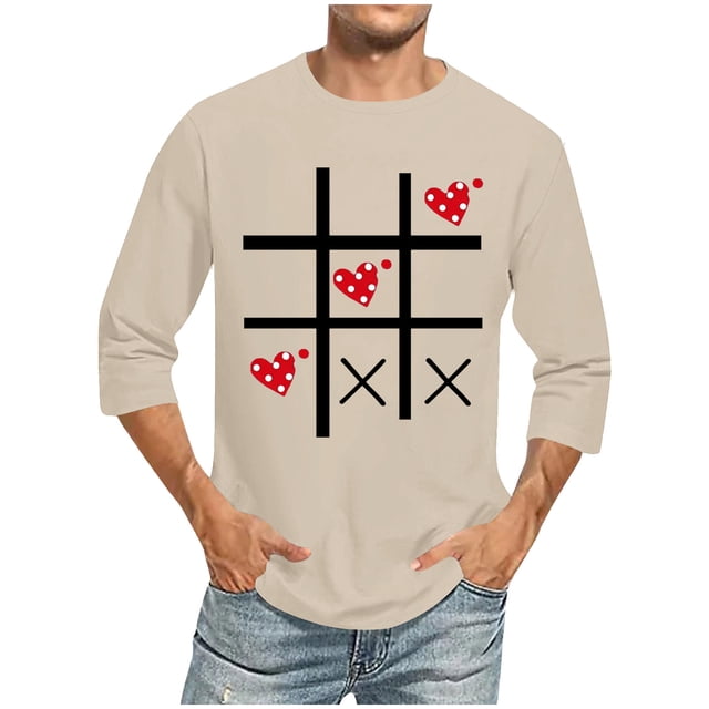 Blusas y camisas de manga larga con cuello redondo para hombre, blusa informal con cuello redondo y manga corta, blusa estampada de poliéster para hombre.