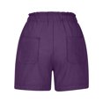 thumbnail image 3 of Yuyuzo Short en Lin de Coton pour Femmes Été Décontracté Confortable Short Cordon Élastique Taille Short Léger, 3 of 6