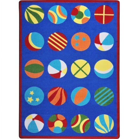 Kid Essentials Have a Ball Early Childhood Rectangle Rugs  Multi Color - 5 ft. 4 in. x 7 ft. 8 in.