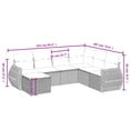 thumbnail image 4 of vidaXL Garden Sofa Set Brown PE Rattan, Steel Large Modular, 4 of 4