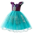thumbnail image 3 of HAWEE Costumes de Sirène pour Petite Fille Tenues d'Halloween Robes de Princesse Robe de Fête d'Anniversaire pour Tout-Petit Robe de Fantaisie, 3 of 6