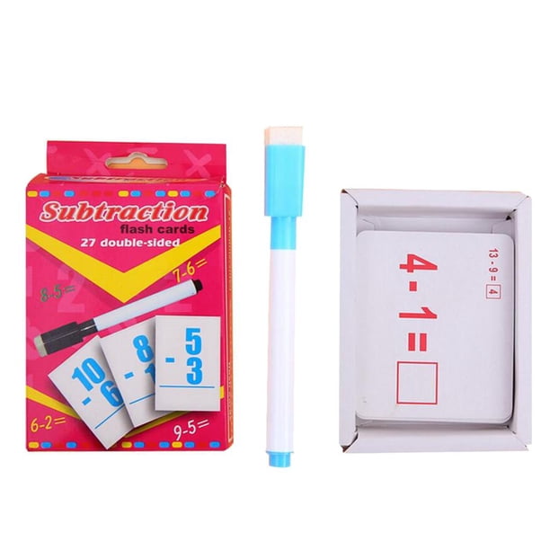 27 piezas de tarjetas flash aritméticas s con - división - resta, como Sustracción Zulema Tarjetas flash de palabras