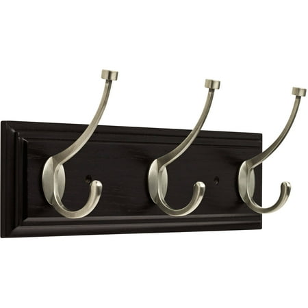 Chapter 15.85" Rail with 3 Pilltop Hooks, Black and Satin 