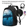 thumbnail image 2 of Yiaed Ocean Dolphin Fish School Print Laptop Backpack,Business Travel Durable Laptops Backpack with USB Charging Port,Water Resistant College Computer Bag, 2 of 5