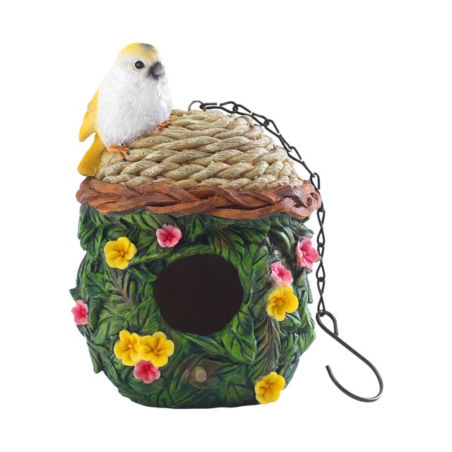 Colgante Casa de pájaros Decorativa Linda jaula para pájaros Resina al aire libre Casa de pájaros Ni TOMSHOO Tipo 3
