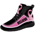 thumbnail image 5 of Aidianart Womens Breast Cancer Awareness High Top Sneakers High Top Shoes Size 7, 5 of 5