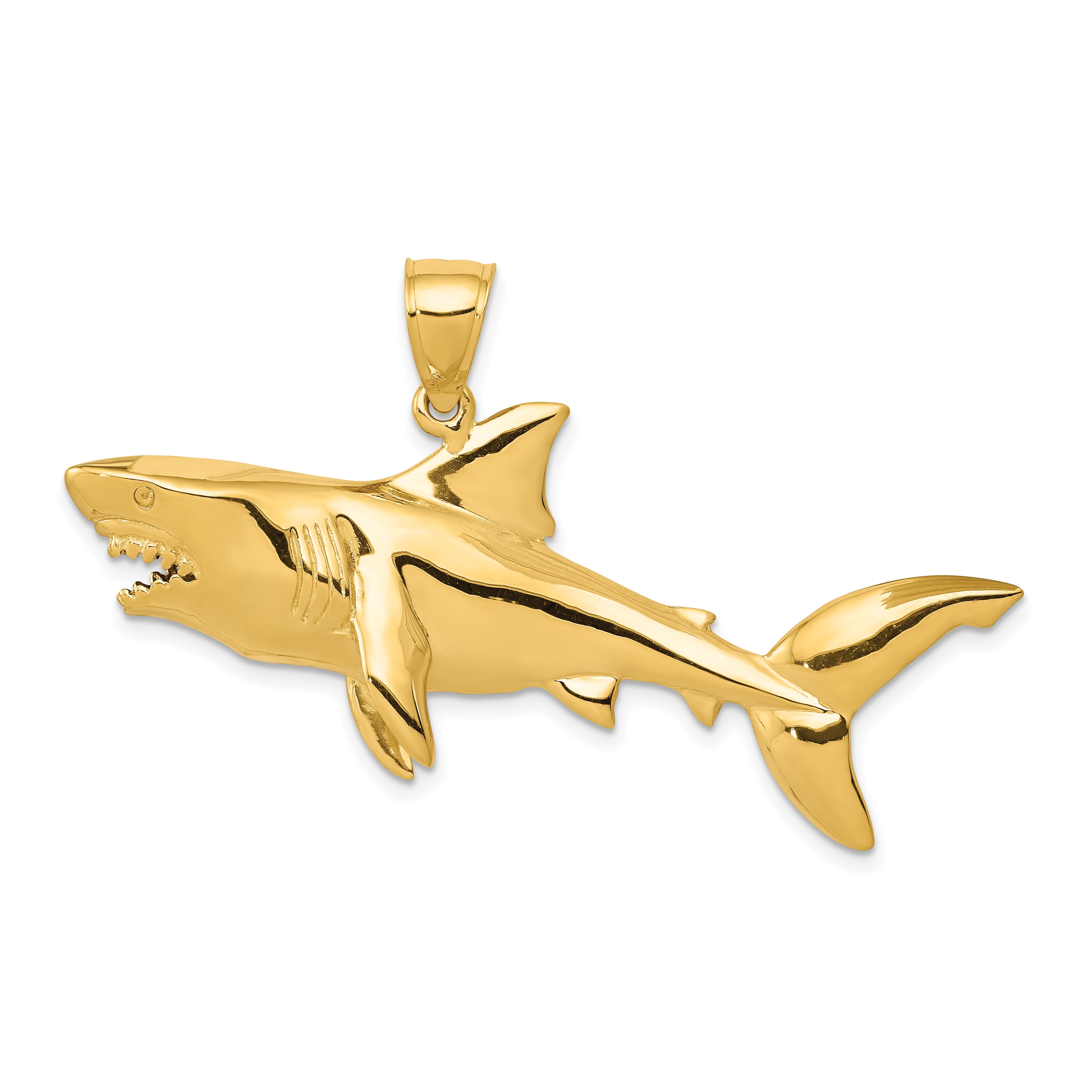 10k Yellow Gold Diamond Shark Jaws Men's Charm Pendant 1.44ct , Shark Jaws diamond  Shark Charm Pendant Custom Jewelry - Etsy Norway