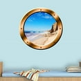 thumbnail image 2 of VWAQ Beach Porthole 3D Ocean Wall Decal Peel And Stick Decor VWAQ-BP32 (24" Diameter), 2 of 2