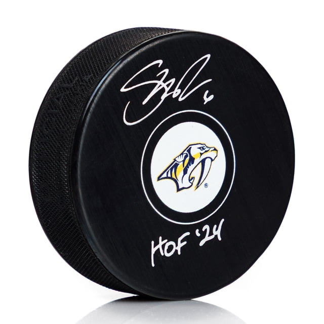 Shea Weber Rondelle de Hockey de Nashville Autographiée avec Note HOF