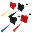thumbnail image 1 of SWETRACE 4Pcs Assorted Color Dog Graduation Hats Adjustable Strap Pet Costume Photo Prop Accessories, 1 of 8