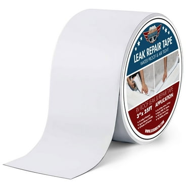 LCW 6" x 25' RV Leak Repair Tape UV Weatherproof Roof Seal Sticky White