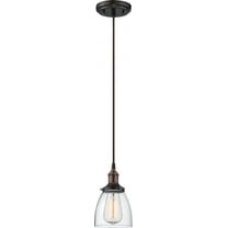 Nuvo 60-5504 - Vintage - 1 Light Pendant w/Clear Glass - Vintage Lamp Included