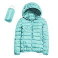 thumbnail image 2 of Dyfzdhu Puffer Jackets for Women Casual Solid Color Light Down Jacket White Duck Hooded Green, 2 of 4