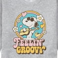 thumbnail image 3 of Peanuts - Feelin Groovy Snoopy And Woodstock - Men's Crew Neck Fleece Pullover, 3 of 6