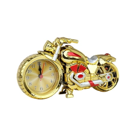 Vintage Motorcycle Alarm Clock, Novelty Desktop Decor Digital Clock with LED Display, Unique Gift for Men Women, Home Office Bedroom Decoration