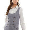 thumbnail image 2 of Kingston Junior's Contrast Collar Boucle Dress Set White Size X-Small, 2 of 3
