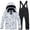 Black, variant on Gpaecead 6-14 Years Old Kids Girls Boys Ski Suit Outdoor Windproof Waterproof Warm Cotton Thickened White