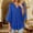 Z001-Blue, variant on Womens Tops Sparkly Dressy Ruffle 3/4 Length Sleeve V-Neck Double Layers Mesh Shirts Lightweight Casual Trendy Loose Fit Blouses