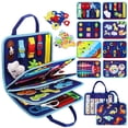 thumbnail image 1 of Esjay Tablero Ocupado Para Niños Pequeños, Juguetes Montessori Para 1, 2, 3, 4 Años, Tablero Sensorial Con Hebillas, Actividades Educativas Para Aprender Habilidades Motoras Finas, Regalos Para Niñas, 1 of 6