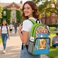 thumbnail image 3 of COEQINE Large Clear Backpack with Multiple Pockets, Heavy Duty Large PVC Transparent Bag for Boys Girls 17 Inch College Backpack See Through Book Bag for Stadium, Capybara School Supplies, 3 of 7