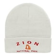 thumbnail image 5 of Zion Embroidered Long Knitted Beanie - White OSFM, 5 of 5