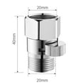 thumbnail image 1 of Shower Head Quick Switch Alloy Hot And Cold Water Inlet Valve Bathroom Water Heater Stop Valve Switch With Water Stop Regulator silver, 1 of 7