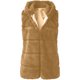 thumbnail image 4 of Chaquetas para mujer Faux-FurGilet Chaleco sin mangas Body Color sólido Chaqueta con capucha Abrigo Prendas de abrigo Odeerbi ODB-3, 4 of 5