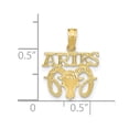 thumbnail image 2 of FJC Finejewelers 10 kt Yellow Gold ARIES Zodiac Charm 17 x 13 mm, 2 of 6