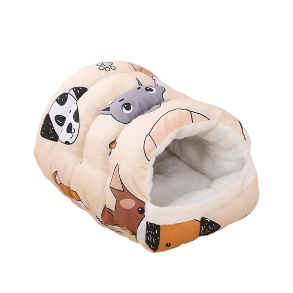 Cama cueva para mascotas, refugio, cojín grueso, compacto, práctico, caseta para cachorros, acogedora para mascotas Estilo B