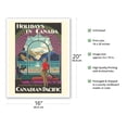 thumbnail image 2 of Holidays In Canada - Canadian Rockies - Canadian Pacific Railway - Vintage Travel Poster by Kenneth Shoesmith c.1930 - Fine Art Matte Paper Print (Unframed) 16x20in, 2 of 4