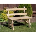 thumbnail image 3 of 30" Treated Pine Traditional Garden Bench with Back, 3 of 3