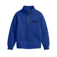 thumbnail image 7 of Sakuulaan Boys Quarter Zip Sweatshirt Mock Neck Textured Knit Casual Long Sleeve Jacket, 7 of 7