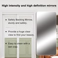thumbnail image 6 of 48" x 80" H Aluminum Frame 1 Lite Tempered Mirrored Sliding Closet Doors with Installation Hardware Kit, 6 of 8