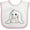 White and Pink, variant on Inktastic Adorable Easter Bunny Boys or Girls Baby Bib