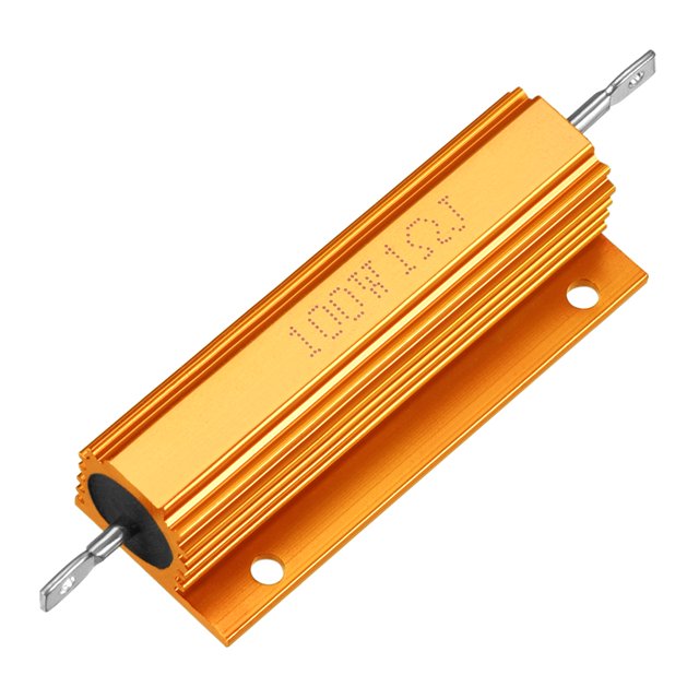 Unique Bargains 2 Pcs Aluminum Case Resistor 100W 4k Ohm Wirewound for LED Replacement Converter