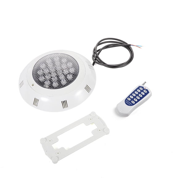 Loyalheartdy 12V 24W LED Swimming Pool Light RGB 7 Color Underater Color-Change Lamp with Remote Control for Water Feature Pools/Water Parks, IP68