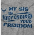 thumbnail image 2 of US Air Force My Sis Defending Freedom Romper Boys or Girls Infant Baby Brisco Brands 12M, 2 of 6