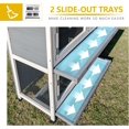 thumbnail image 6 of 2 Story Solid Wood Rabbit/Bunny Hutch,Guinea Pig Cage Pet House for Animals with Ventilation Door Removable Tray Waterproof Roof ,With legs - white - gray), 6 of 10