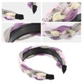 thumbnail image 3 of Diadema Con nudo de tul Unique Bargains perla brillante rosa morado 1,18 pulgadas 1 pieza, 3 of 7