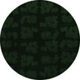 thumbnail image 1 of Ahgly Company Indoor Round Abstract Emerald Green Modern Area Rugs, 8' Round, 1 of 4