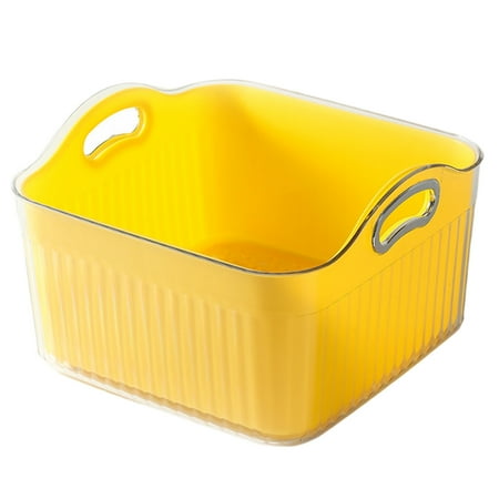 

Jangslng Double-layer Drain Basket Versatile Fruit Vegetable Washing Basin with Water Storage Cover Convenient Hygienic Drain Basket