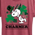 thumbnail image 3 of Peanuts - Snoopy Charmer  - Women's Short Sleeve Graphic T-Shirt, 3 of 6
