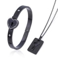 thumbnail image 2 of JOYERIA Pulsera con candado y collar con llave - Joyas de acero de titanio para parejas, regalo romántico para el día de San Valentín, cumpleaños, Navidad, 2 of 5