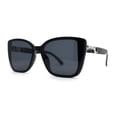 thumbnail image 3 of Womens Chic Oversize Cat Eye Butterfly 90s Designer Sunglasses All Black, 3 of 5